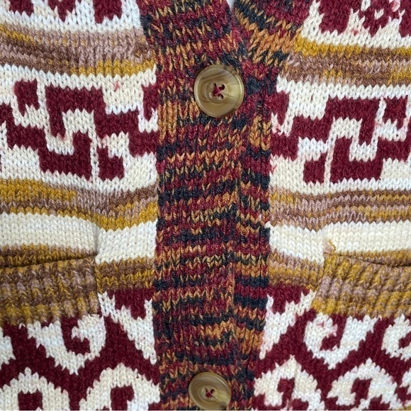 Lucky Brand brown and red oversized cardigan NWT small - Picture 9 of 10